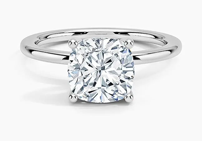 Cushion cut diamond ring